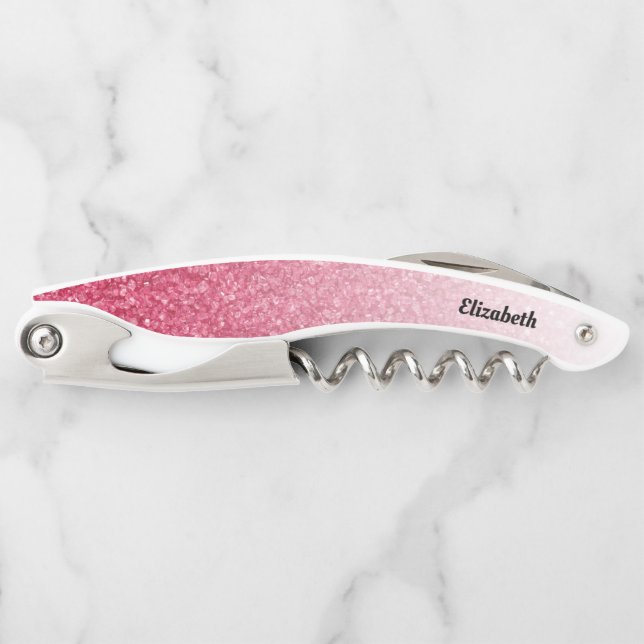 Red Gradient Glitter Corkscrew (Front)