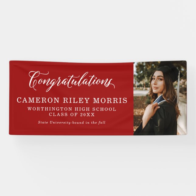 Red graduation banner (Horizontal)