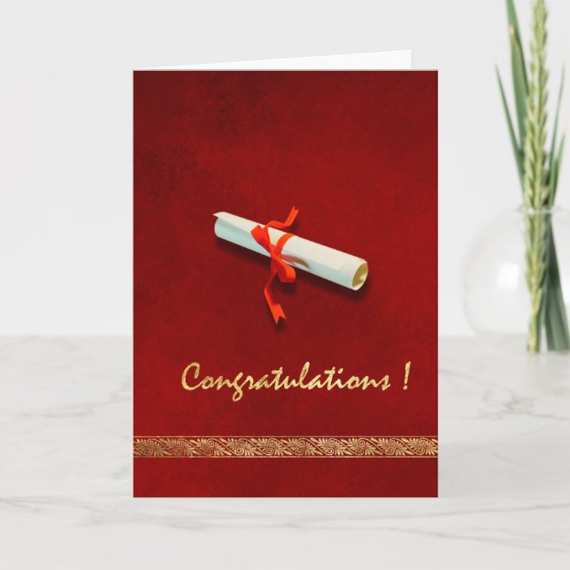 Red Graduation Card (Front)