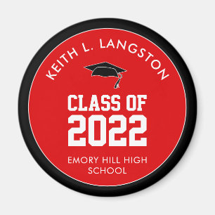 Red Graduation Personalised Magnet