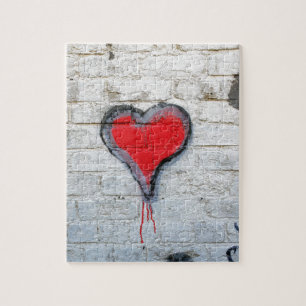 Red graffiti heart jigsaw puzzle