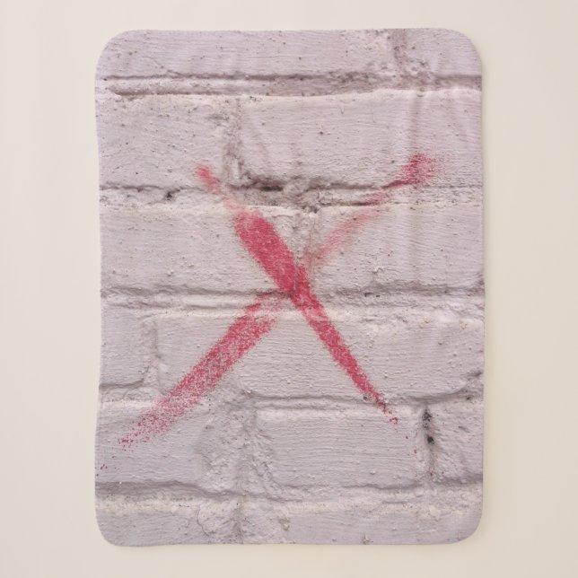 Red graffiti sherpa blanket (Front)