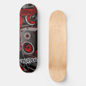 Red Graffiti Style Skateboard | Red Skateboard (Front)