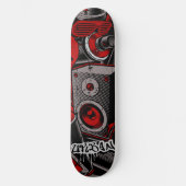 Red Graffiti Style Skateboard | Red Skateboard (Front)