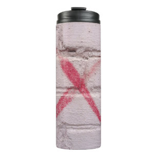 Red graffiti thermal tumbler