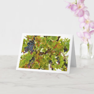 Red Grape Vine Portrait Card