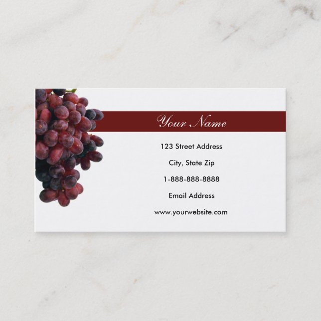 Red Grapes Business Cards (Front)