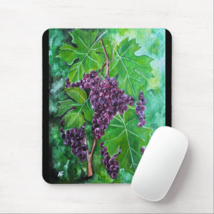 Red Grapes on an August Vine by Alfred Fox Mouse Pad