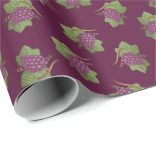 Red Grapes Pattern Wrapping Paper
