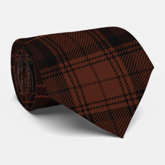 Red, Graphite, Van Cleef, Black Twill Tartan Neck  Tie