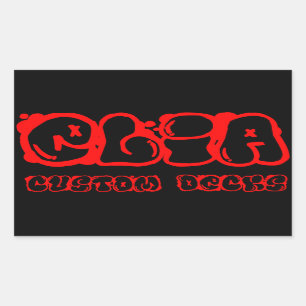 Red graphiti logo sticker