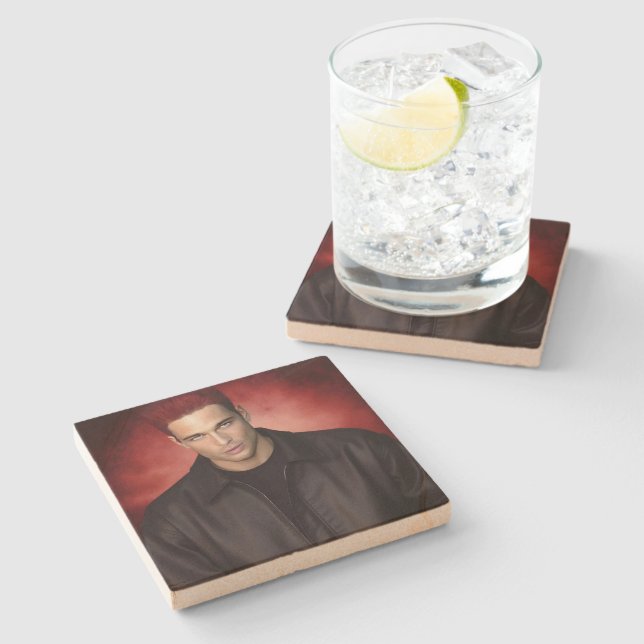 Red Gravity stone coaster (Side)