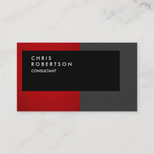 Red Gray Black Creative Business Card