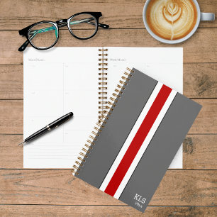 Red & Gray Football Team Colors Planner