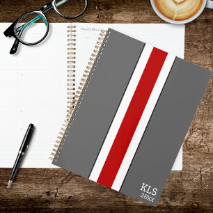 Red & Gray Football Team Colors Planner