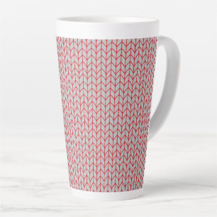 RED GRAY KNIT Tall Latte Mug