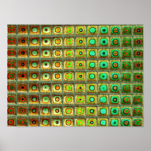 Red Green 3 Abstract Art Poster