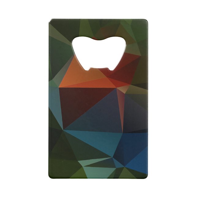 Red Green Abstract Pyramid Art (Front)