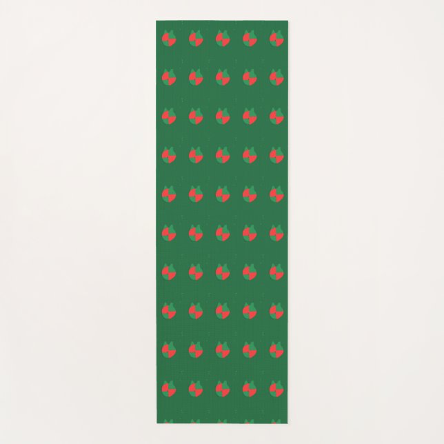 Red Green Abstract Yoga Mat (Front)