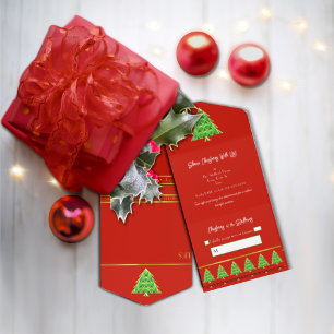Red & Green All in One Christmas Event Invitation