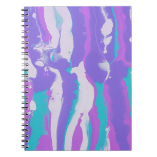 RED GREEN AND BLACK ABSTRACT PAINTING NOTEBOOK