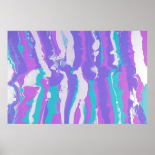 RED GREEN AND BLACK ABSTRACT PAINTING POSTER