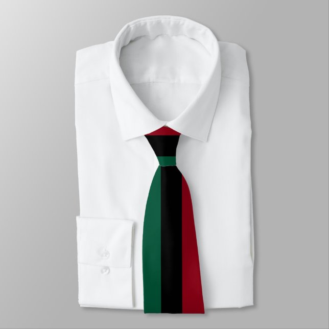 red green and black Pan African Tie (Tied)