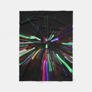 Red, green, and blue abstract painting fleece blanket
