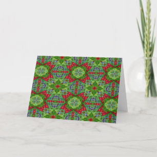 Red, Green and Blue Geometric Card