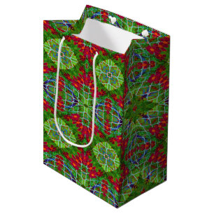 Red, Green and Blue Geometric Medium Gift Bag