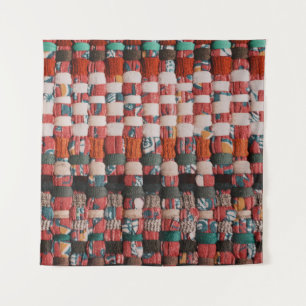 RED GREEN AND BLUE TEXTILE TAPESTRY