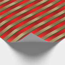 Red, Green and Gold Christmas Stripes