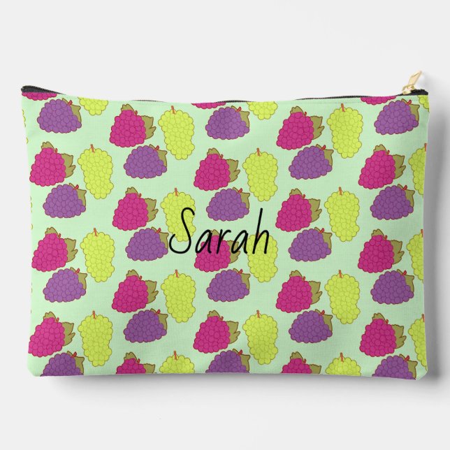 Red,Green And Purple Grapes Accessory Pouch (Back)