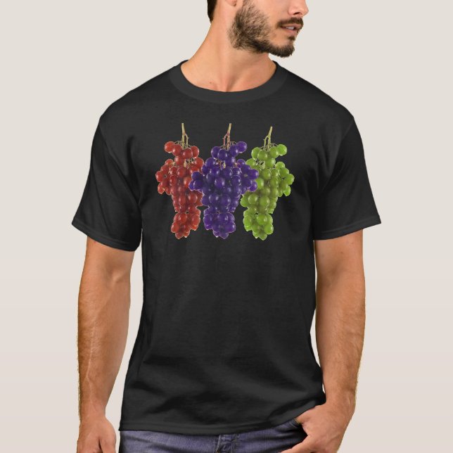 Red Green and Purple Grapes T-Shirt (Front)