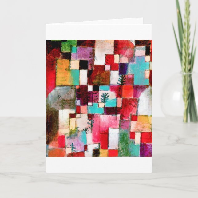 Red Green and Violet, Paul Klee Card (Front)