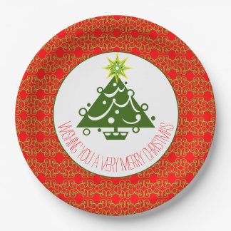 Red Green And White Paper Plate