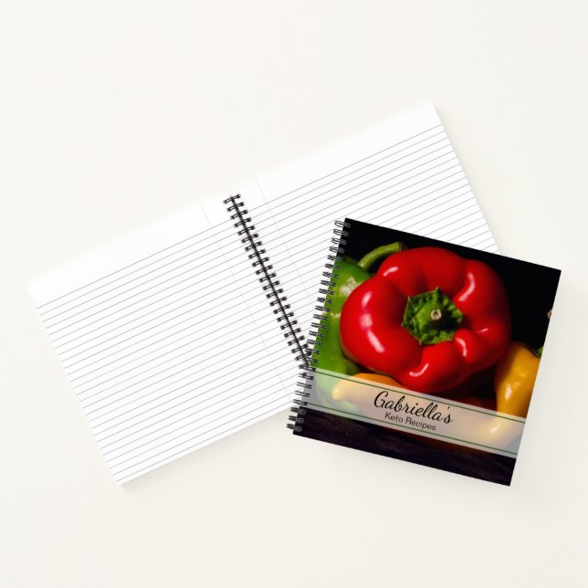 Red, Green and Yellow Peppers Keto Recipe Notebook (Inside)
