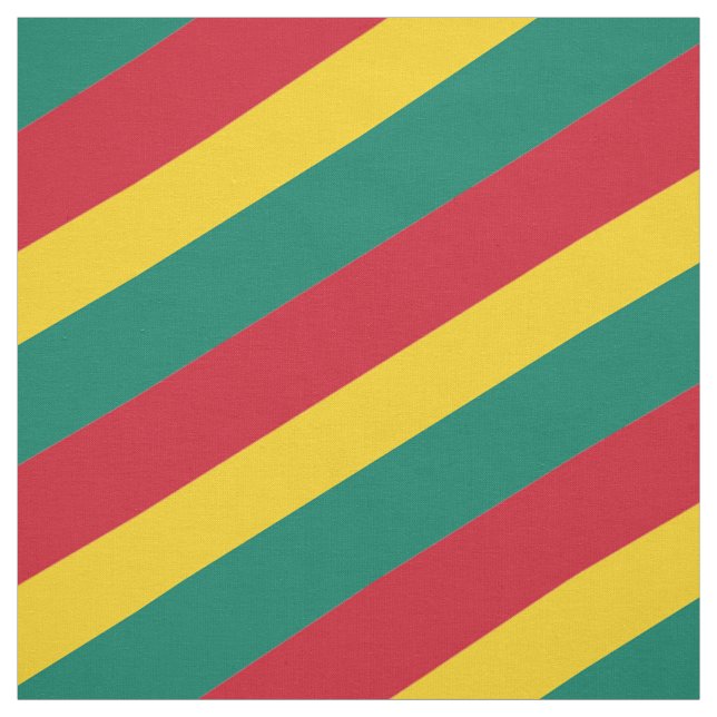 Red, green and yellow striped pattern fabric (Swatch)
