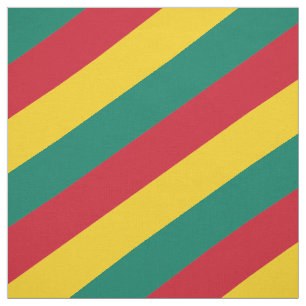 Red, green and yellow  striped pattern fabric