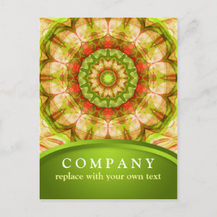 Red & Green Apples Mandala Postcard