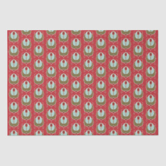 Red Green Art Nouveau Christmas Tissue Paper