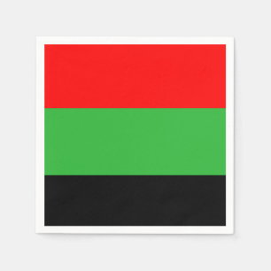 Red, Green, Black African Napkins