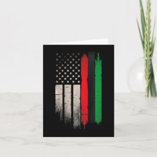 Red Green Black History American African Flag 1 Card
