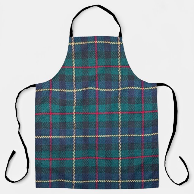 Red, green, blue Scottish tartan pattern. Apron (Front)