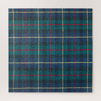 Red, green, blue Scottish tartan pattern. Jigsaw Puzzle
