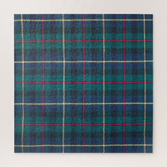 Red, green, blue Scottish tartan pattern. Jigsaw Puzzle (Vertical)