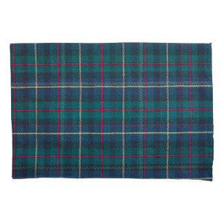 Red, green, blue Scottish tartan pattern. Pillowcase