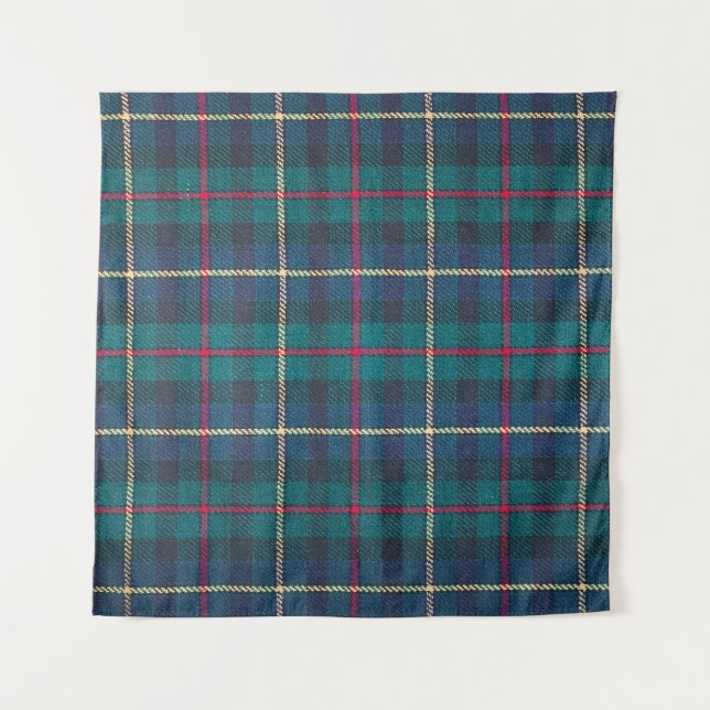 Red, green, blue Scottish tartan pattern. Tapestry (Front)
