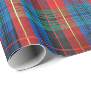 Red, Green, Blue Tartan Plaid Gift Wrap