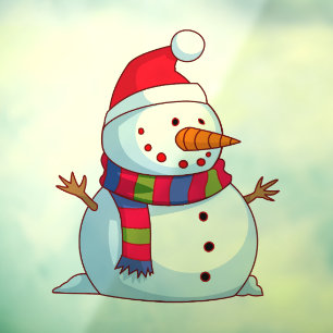 Red Green Blue White Christmas Snowman